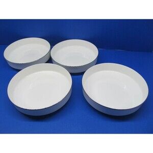 Mikasa Rochelle Bone China 6 1/2" Soup Cereal Bowls Bundle of 4 Excellent